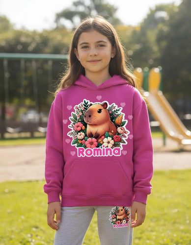 Buzo Capibara Niñas Personalizado Pantalon Poleron Conj