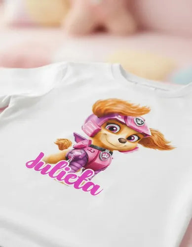 Pijama Largo Skye Paw Patrol Película Niñas Personalizado
