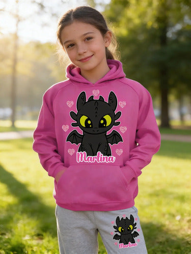 Buzo Chimuelo Dragon Pantalon Personalizado Niñas
