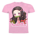 Polera Demon Slayer Kimetsu Niñas Personalizada Algodón 100%