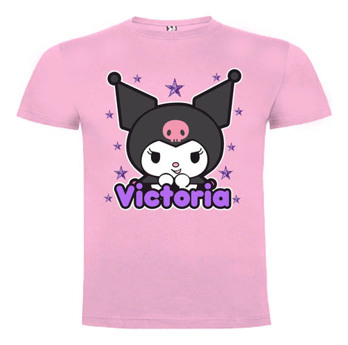 Polera Kuromi Niñas Personalizada Algodón 100% D2