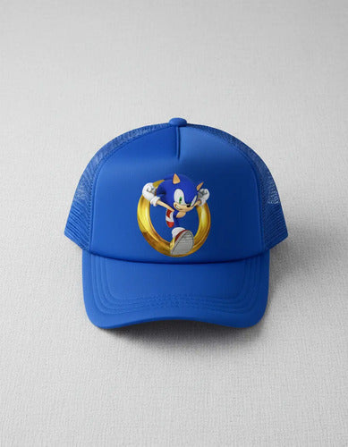 Jockey Gorro Niños Sonic Anillo Corriendo Regalo Navidad Azul