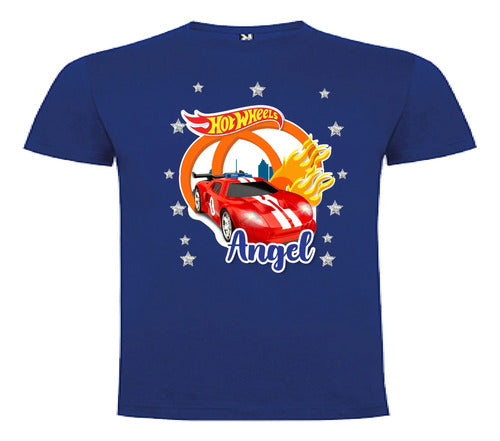 Polera Hot Wheels Personalizada  Algodón 100% Manga Corta