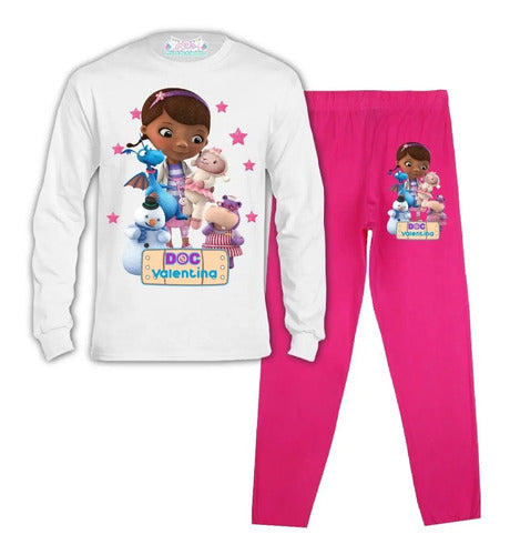 Pijama Largo Doctora Juguetes Personalizado Algodón