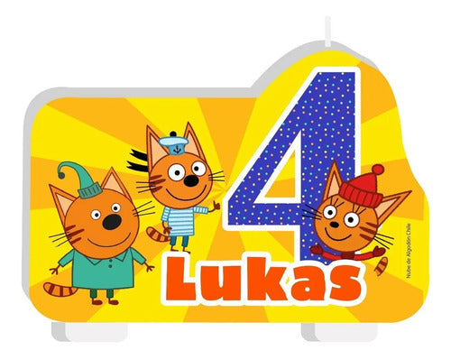 Vela Cumpleaños Personalizada Kidecats