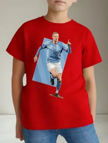 Polera Color Algodón 100% Niños Haaland Manchester