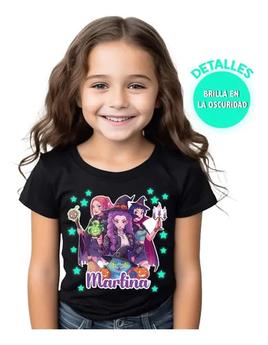 Polera Huntrix Halloween Guerreras K Pop Personalizada Niña