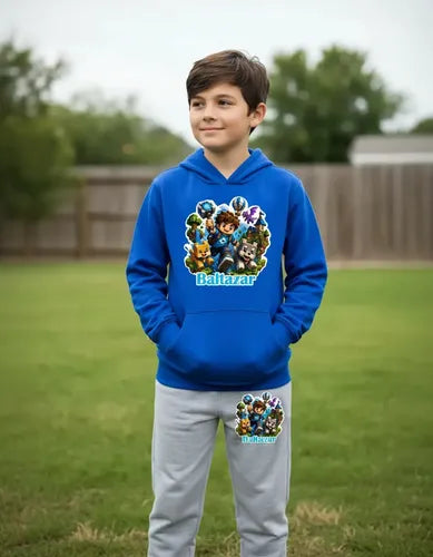 Buzo Videojuego Personalizado Niño Conjunto Deportivo Bloque