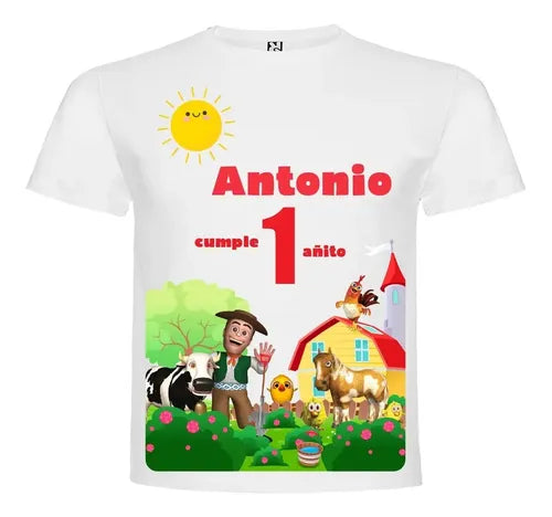 Polera Personalizada Niña/o Cumpleaños La Granja De Zenon