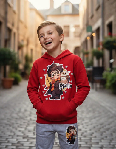 Buzo Harry Potter Niño Poleron Pantalon Personalizado