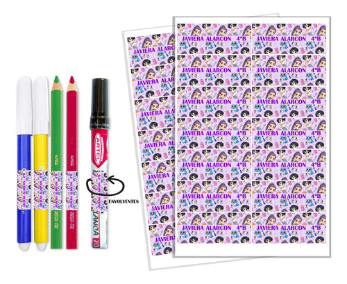 Etiquetas Escolares Personalizadas Huntrix Guerreras K Pop
