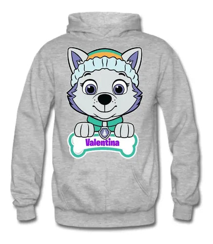 Polerón Everest Paw Patrol Niñas Personalizado Algodón