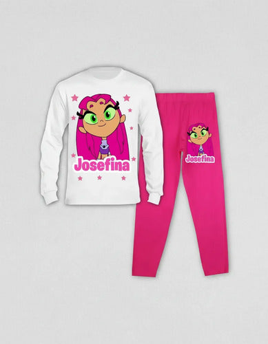 Pijama Largo Starfire Jóvenes Titanes Personalizado Algodón
