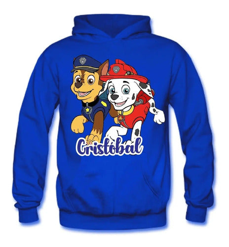 Polerón Chase Y Marshall Paw Patrol Niños Personalizado