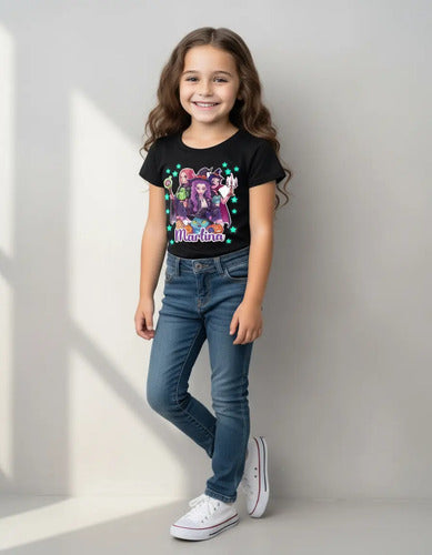 Polera Huntrix Halloween Guerreras K Pop Personalizada Niña