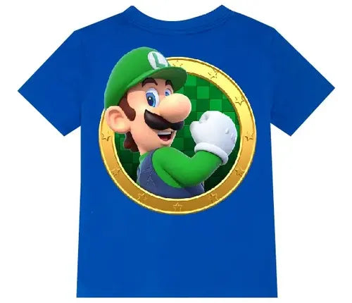 Polera Color Algodón 100% Niños Luigi Bros