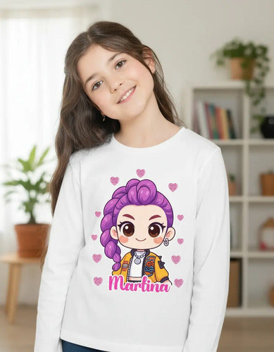 Polera Larga Rumi Huntrix Demon Hunters K Pop Personalizada