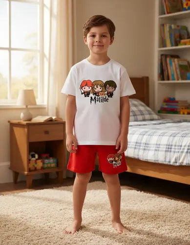 Pijama Harry Potter Personalizado 100% Algodón Niños