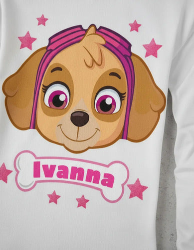 Pijama Largo Skye Paw Patrol 3 Personalizado Algodón