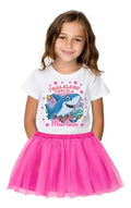 Disfraz Vestido Tralalero Tralala Personalizado Polera + Tutú Niñas Detalles Glitter