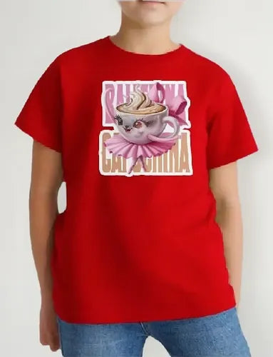 Polera Color Algodón 100% Niñas Ballerina Capuchina Brainrot