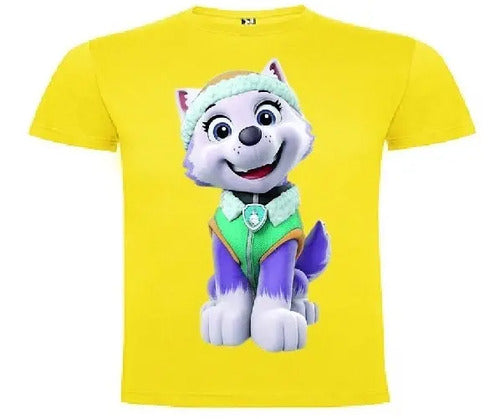 Polera Color Algodón 100% Niñas Everest Paw Patrol