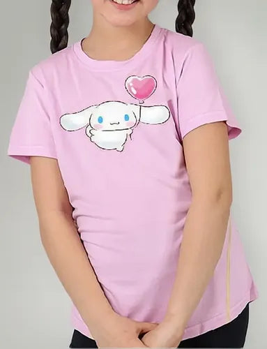Polera Color Algodón 100% Niñas Cinnamoroll
