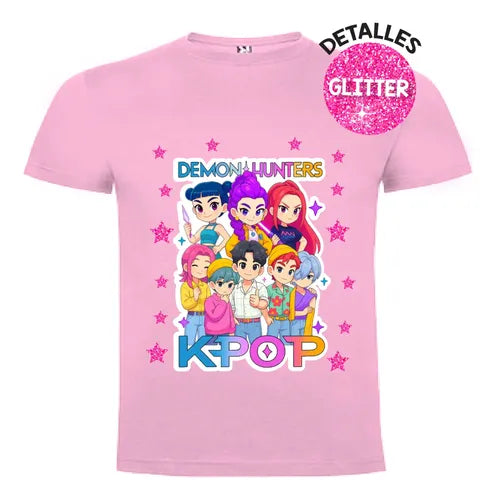 Polera Huntrix Guerreras K Pop Y Saja Boys Niñas Algodón100%
