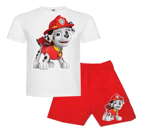 Pijama Corto Niños Algodon Paw Patrol Marshall