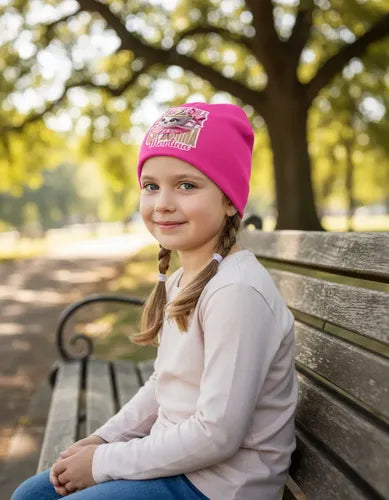 Gorro Lana Ballerina Capuccina Brainrot Personalizado Niñas Rosa Talla Niñas
