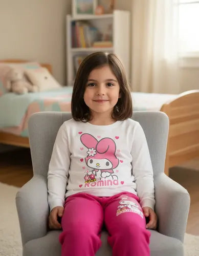 Pijama Largo My Melody Niñas Personalizado Algodon