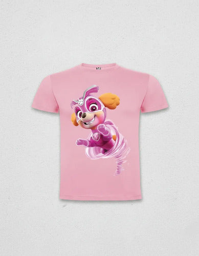 Polera Color Algodón 100% Niñas Skye Mighty Paw Patrol