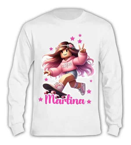 Pijama Largo Roblox Niñas Algodón Personalizado