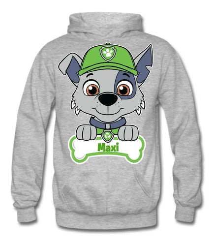 Polerón Rocky Paw Patrol Niños Personalizado Algodón 1