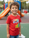 Polera Color Algodón 100% Niños Number Blocks