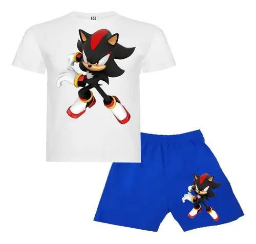 Pijama Corto Niños Algodon Sonic Shadow