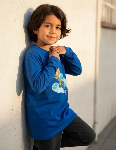 Polera Manga Larga Algodón Niños Chase Mighty Paw Patrol