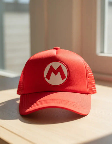 Jockey Gorro Niños Mario Bros M Logo Regalo Navidad Rojo 2-12