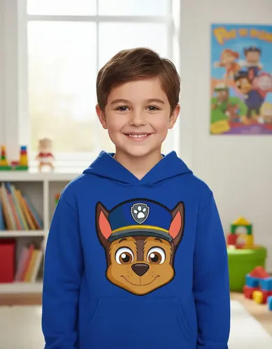 Polerón Canguro Algodón Niños Chase Paw Patrol