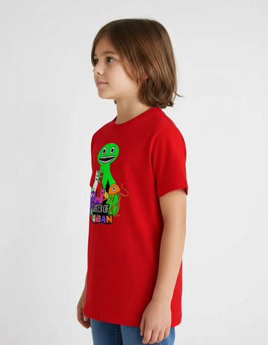Polera Color Algodón 100% Niños Garten Of Banban 2 Roblox