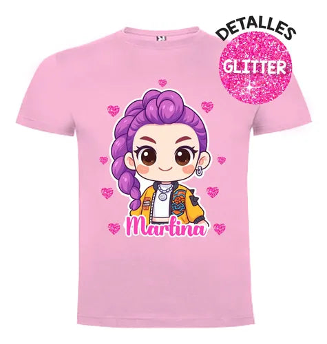 Polera Calza Rumi Huntrix Demon Hunters K Pop Personalizado