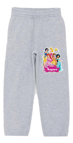 Buzo Princesas Pantalon Poleron Personalizado Niñas Conj