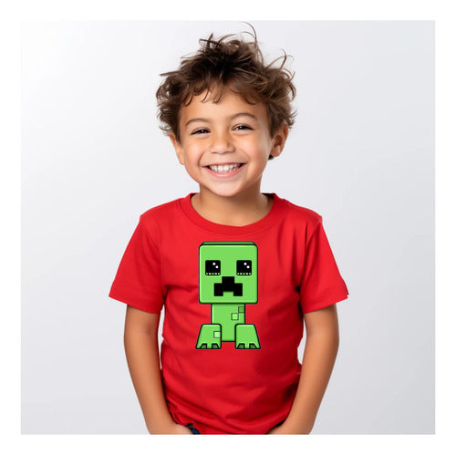 Polera Color Algodón 100% Niños Auto Rojo Clásico Hot