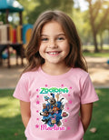 Polera Zootopia Personalizada Niñas Algodón