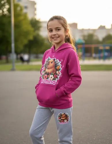 Buzo Capibara Niñas Personalizado Pantalon Poleron Conj