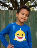 Polera Manga Larga Algodón Niños Baby Shark