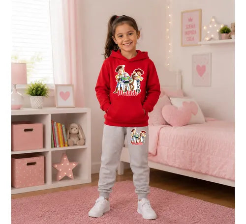 Buzo Toy Story Niñas Personalizado Conjunto Deportivo