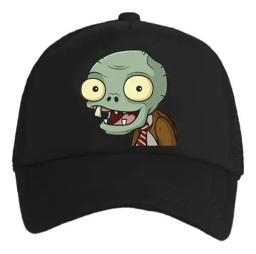 Jockey Gorro Niños Plantas Vs Zombie Feliz Regalo Navidad Negro