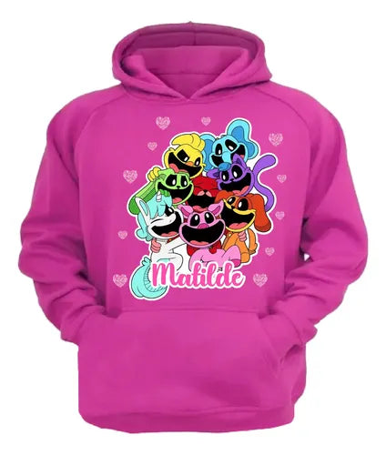 Polerón Smiling Critters Poppy Playtime Personalizado Algodón Niña