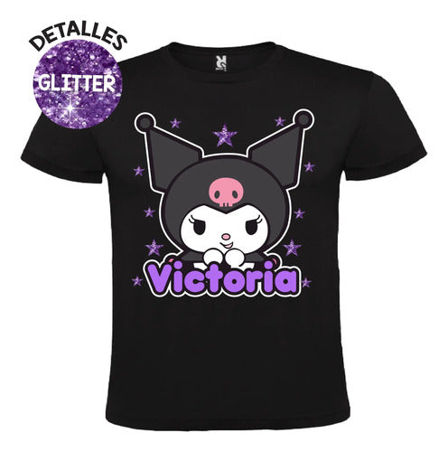 Polera Kuromi Niñas Personalizada Algodón 100% D2